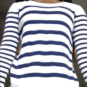 H&M Navy Blue and White Stripped Sweater